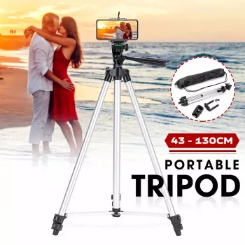 Trepied fotografic din aluminiu compact cu suport mobil 3D + Telecomanda Bluetooth 