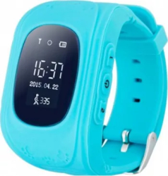 Ceas Smartwatch pentru Copii Albastru Q90 Slot Cartela SIM GPS Tracker Buton Urgenta SOS Monitorizare Live 