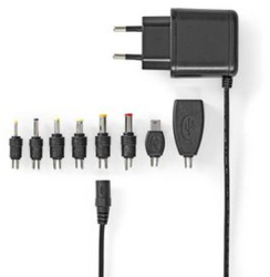 Adaptor AC universal - 12 5 W - 1 60 m - 8 mufe - Negru 