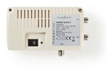 adaptor alimentare satelit - 40-862 MHz - Pierdere insert -5 dB - 75 ohmi - ABS - alb 