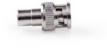 Adaptor BNC Mufa BNC Priza RCA Nichelat 50 Ohmi Drept Metal Argint 10 buc