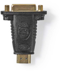 Adaptor HDMI&trade - Conector HDMI&trade - DVI-D Priza cu 24+1 pini - Aurita - Straight - ABS - Negru - 1 buc - Punga de plastic 