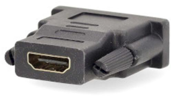 Adaptor HDMI&trade - soclu HDMI&trade - DVI-D Mufa cu 24+1 pini - aurita - dreapta - PVC - antracit - 1 buc - cutie fereastra 