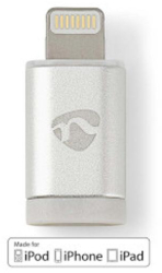 Adaptor Lightning - Apple RO Lightning 8 pini - USB Micro-B Socket - Aurit - Rotund - Aluminiu 