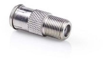 Adaptor satelit and antena - F Mufa rapida - Priza F - Nichelat - 75 Ohm - Drept - Metal - Argintiu - 10 buc - Plic 