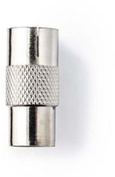 Adaptor satelit si antena - IEC coaxial Mufa - IEC coaxiala Priza - nichelata - 75 Ohm - dreapta - Metal - Argintiu - 1 buc - Blister 