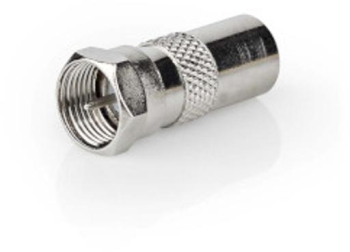 Adaptor satelit si antena - Mufa F - Mufa IEC coaxiala - Nichelat - 75 ohmi - Drept - Metal - Argintiu - 1 buc - Cutie fereastra 
