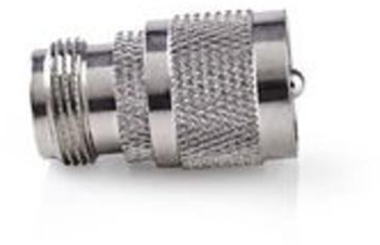 Adaptor satelit si antena - PL259 Mufa - Priza N - Nichelat - 75 Ohm - Drept - Metal - Argintiu - 10 buc - Plic 