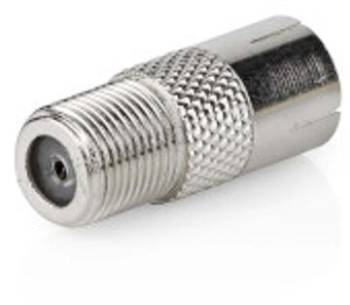 Adaptor satelit si antena - Priza F - IEC coaxial soclu - nichelat - 75 Ohm - drept - metal - argintiu - 10 buc - plic 
