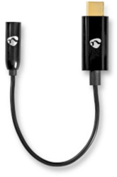 Adaptor USB-C&trade - USB 3.2 Gen 1 - Mufa USB-C&trade - 3 5 mm Priza - 0 15 m - Nichelat - Negru 