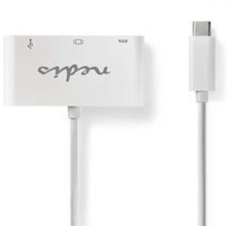 Adaptor USB Multiport - USB 3.1 - 5Gbps - 0.20 m - Nichelat - PVC - Alb 