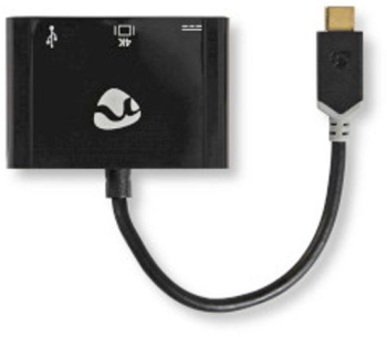 Adaptor USB Multiport - USB 3.2 Gen 1 - 5Gbps - 0.20 m - Aurit - PVC - Antracit