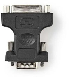 Adaptor VGA Mufa VGA Priza DVI-I cu 24+5 pini Nichelat Drept ABS / Metal Negru 