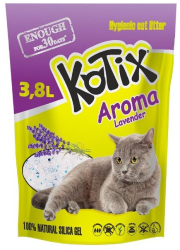 Asternut igienic pentru pisici silicat Kotix Lavanda 3.8L 1 52kg 
