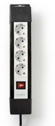 Banda de alimentare - Conector cu impamantare / Tip F CEE 7/7 - 4 cai - 3 00 m - 3680 W - 16 A - Tip masa Senzor lateral - 230 V AC 50/60 