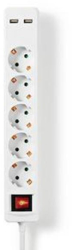 Banda de alimentare - Conector cu impamantare / Tip F CEE 7/7 - 5 cai - 1 50 m - 3680 W - 16 A - Tip masa Senzor lateral - 230 V AC 50/60 