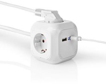 Banda de alimentare - Conector impamantat / Tip F CEE 7/7 - 4 cai - 1 50 m - 3680 W - 16 A - Tip de masa Senzor lateral - 230 V AC 50/60 