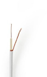 Cablu coaxial in serpentine - Mini Coaxial - 75 Ohm - Ecranare simpla - ECA - 100 0 m - Coaxial - PVC - Alb - In bobina 
