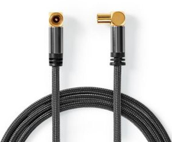 Cablu coaxial - Mufa IEC coaxiala - Priza IEC coaxiala - Placat cu aur - 75 ohmi - Izolatie cvadrupla - 5 00 m - Rotund - Bumbac - Pisto 
