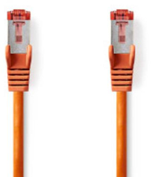 Cablu de retea CAT6 - Mufa RJ45 - Mufa RJ45 - S/FTP - 0.25 m - Rotund - LSZH - Portocaliu - Plic 