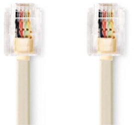 Cablu de telecomunicatii - RJ11 Mufa - Mufa RJ11 - 5 00 m - Proiectare cablu plat - Acoperire metalica Aurita - Tip cablu RJ11 - Fildes 