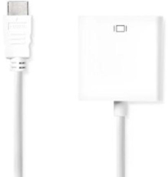 Cablu HDMI&trade - Conector HDMI&trade - Priza VGA - 1080p - Nichelat - 0 20 m - Drept - PVC - Alb - Blister