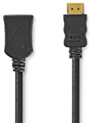 Cablu HDMI &trade de mare viteza Ethernet - conector HDMI&trade - soclu HDMI&trade - 4K30Hz - 10 2 Gbps - 1 00 m - rotund - PVC - negru 