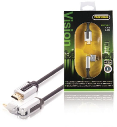 Cablu HDMI de mare viteza cu conector Ethernet HDMI - conector HDMI pivotant 1.00 m negru 