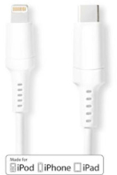 Cablu Lightning - USB 2.0 - Apple RO Lightning 8 pini - mufa USB-C&trade - 480Mbps - nichelat - 2 00 m - rotund - PVC - alb - cutie 