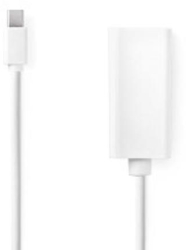 Cablu Mini DisplayPort - DisplayPort 1.2 - Mufa Mini DisplayPort - Iesire HDMI&trade - 21 6 Gbps - Nichelat - 0 20 m - Rotund - PVC - Alb - 