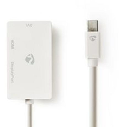Cablu Mini DisplayPort - DisplayPort 1.2 - Mufa Mini DisplayPort - Priza DisplayPort / DVI-D Mufa 24+1 pini / Intrare HDMI&trade - 21 6 Gbp 