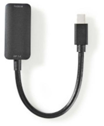 Cablu Mini DisplayPort - DisplayPort 1.4 - Mufa Mini DisplayPort - Iesire HDMI&trade - 48 Gbps - Nichelat - 0 20 m - Rotund - PVC - Negru - 