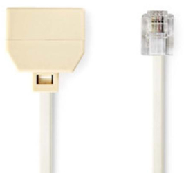 Cablu prelungitor Telcommunication - 2.00 m - Ivory 