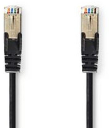 Cablu retea CAT5e - SF/UTP - Mufa RJ45 - Mufa RJ45 - 15.0 m - Rotund - PVC - Negru - Punga de plastic 