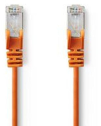 Cablu retea CAT5e - SF/UTP - Mufa RJ45 - Mufa RJ45 - 7.50 m - Rotund - PVC - Portocaliu - Punga de plastic 