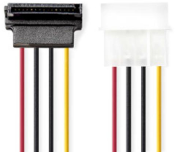 Cablu retea interna - Mufa Molex - SATA Priza cu 15 pini - Aurit - 0 15 m - Rotund - PVC - Multicolor 