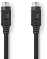 Cablu S-Video - Mufa S-Video - Mufa S-Video - Nichelata - 480i - 2.00 m - Rotunda - PVC - Negru - Plic