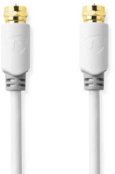 Cablu satelit si antena - Mufa F - Mufa F - Aurita - 75 Ohm - Ecranare simpla - 5 00 m - Rotunda - PVC - Alb - Cutie fereastra 