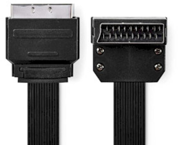 Cablu SCART - Mufa SCART - Mufa SCART - Nichelat - 480p - 2.00 m - Apartament - PVC - Negru - Plic 