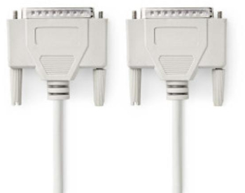 Cablu serial - D-SUB Mufa cu 25 pini - D-SUB Mufa cu 25 pini - Nichelat - 2 00 m - Rotund - PVC - Fildes - Plic 