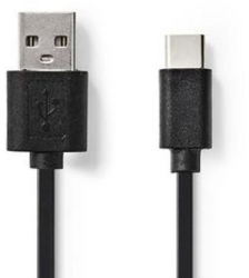 Cablu USB - USB 2.0 - 15 W - 480 Mbps - 0.10 m - PVC - Negru - Blister 