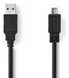 Cablu USB - USB 2.0 - 480 Mbps - 1.00 m - Rotund - Negru 
