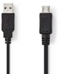 Cablu USB - USB 2.0 - 480 Mbps - 2.00 m - Rotund - PVC - Negru 