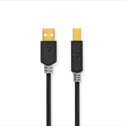 Cablu USB - USB 2.0 - 480 Mbps - Aurit - 2.00 m - Antracit - Cutie