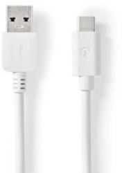Cablu USB - USB 3.2 Gen 2 - 10 Gbps - Nichelat - 1 00 m - PVC - Alb 