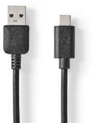 Cablu USB - USB 3.2 Gen 2 - 10 Gbps - Nichelat - 1 00 m - PVC - Negru 