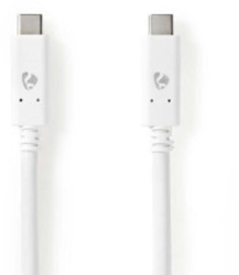 Cablu USB - USB 3.2 Gen 2 - 100W - 10Gbps - 1.00 m - Alb 
