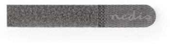 Cablu Velcro Liant - Punga de plastic - Gri - 10 buc 