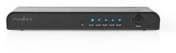Comutator HDMI &trade - 5 port uri porturi - 5x intrare HDMI&trade - 1x iesire HDMI&trade - 4K60Hz - 18 Gbps - telecomanda - metal - an 