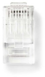 Conector RJ45 - Mufa - UTP solida CAT5e - dreapta - Aurita - 10 buc - PVC - Transparent - Cutie 